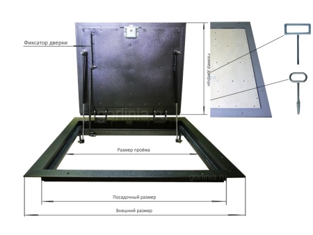 Напольный люк Стелс-У 1100*600п уголок утепленный образец