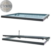 Люк в подвал  стеклогор 1200х1200*75 со стеклом